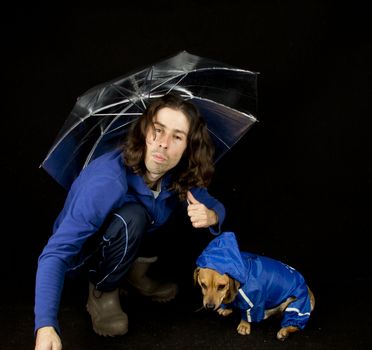 the blue rain dog and master