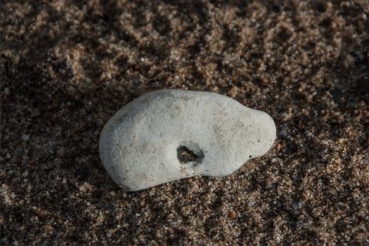 stone at the dark beach
