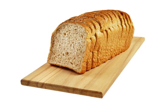 Sliced bread. Isolated on white.