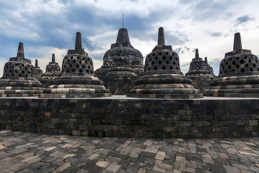 Borobudur Buddist temple Yogyakarta. Java, Indonesia