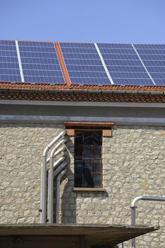 solar roof of a French viticultural cooperative in the vicinity of Anduze