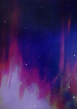 Far space being shone nebula as abstract background