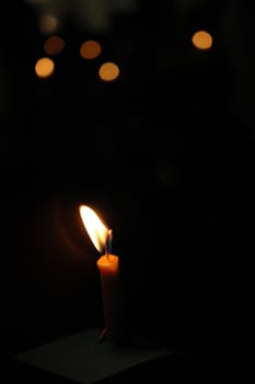 Candles isolated on black background 