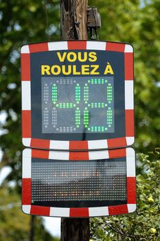Speed control to inform the motorists their speed.