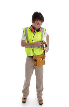 Trainee apprentice builder carpenter handyman construction worker or similar profession