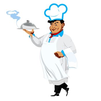 Funny Chef on a white background