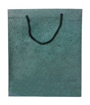 Paper bag with handles. Isolated on white background