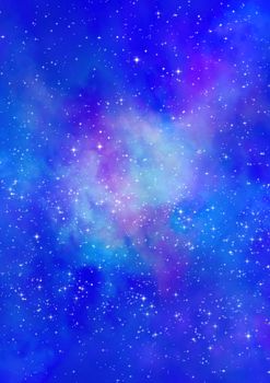 Star field in space, a nebulae and a gas congestion