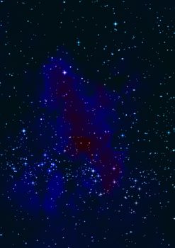 Small part of an infinite star field of space in the Universe