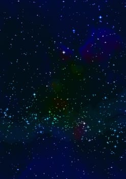 Small part of an infinite star field of space in the Universe