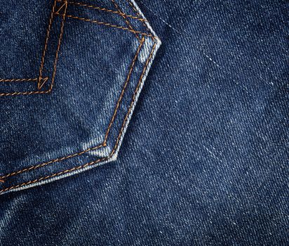 Blue  denim jeans texture. Background. Close up
