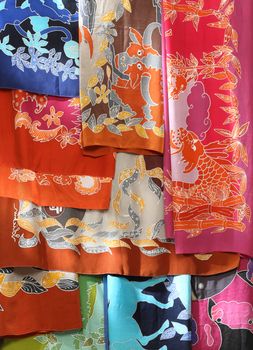 Many different patterned batik background
