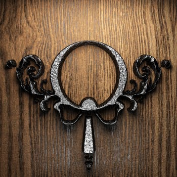 vintage iron frame on the wall