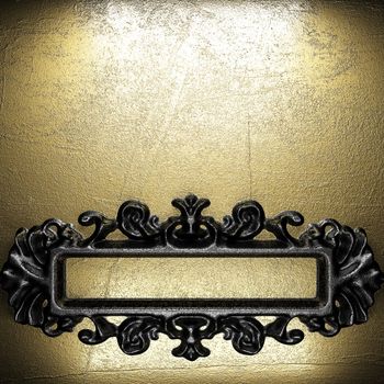 iron vintage ornament on wall