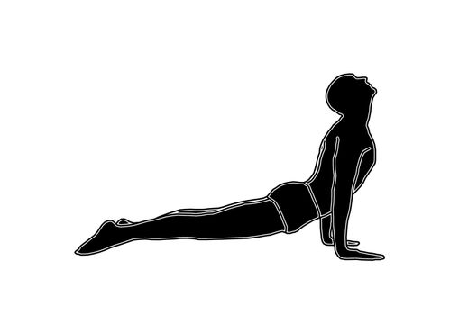 Young man doing yoga exercise