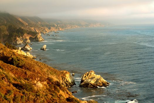 Beautiful Pacific Ocean coast, California, USA