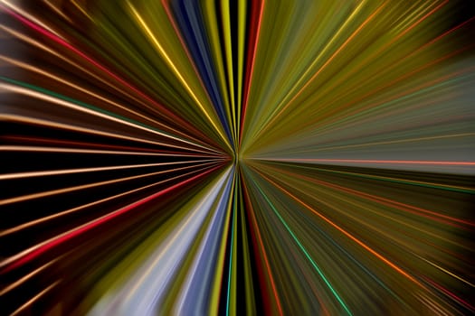 An abstract background with rays of colors speeding out from the center.