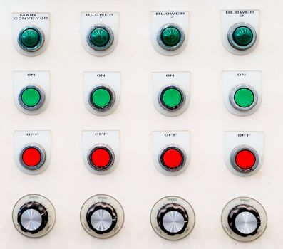 Industrial control panel installation button