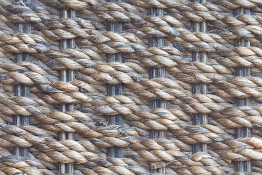 The pattern of knitting beautiful hemp rope.