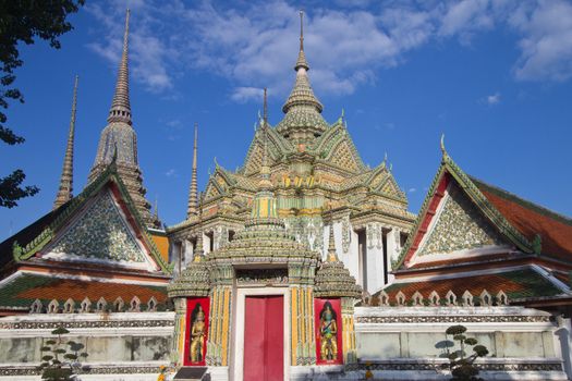 Magnificent architecture at Wat Pho, Bangkok Thailand