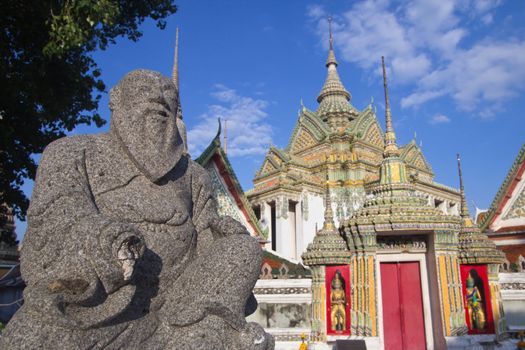 China's giant statue in front of Wat Pho, Bangkok, Thailand