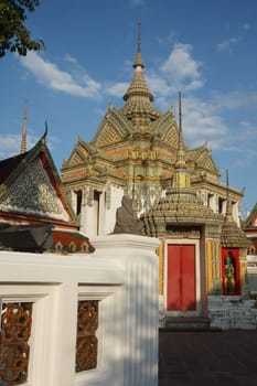 Magnificent architecture at Wat Pho, Bangkok Thailand