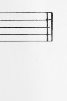 Macro photo of blank sheet music.