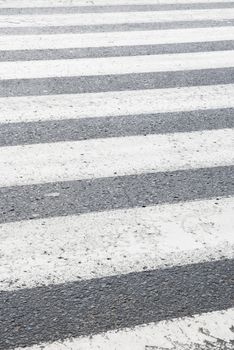 Detail of zebra crossing in a City.