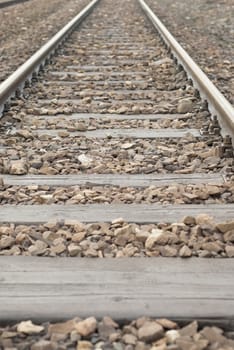 Daylight photograph of railway track.