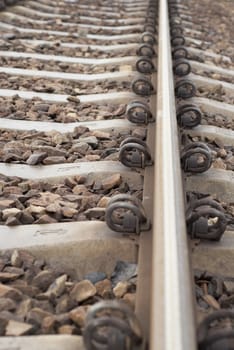 Daylight photograph of railway track.