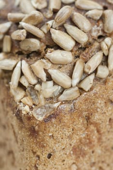 Traditional seeded loaf of crusty bread.