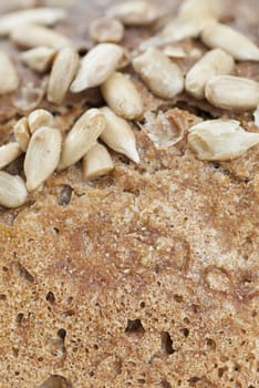 Traditional seeded loaf of crusty bread.