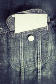 white paper in jeans pouch