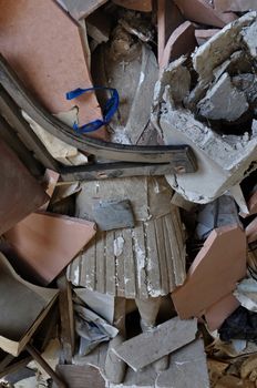 ATHENS - FEBRUARY 3: Headless statue among debris in the abandoned studio of sculptor Nikolaos Pavlopoulos in Athens Greece, February 3, 2012.