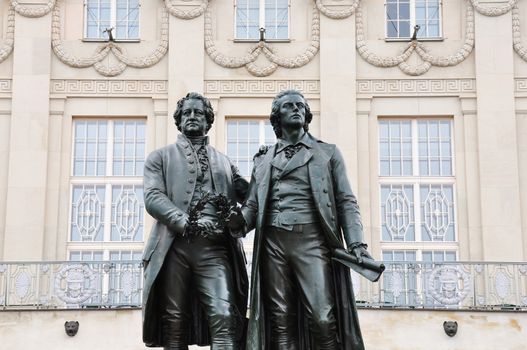 Goethe-Schiller monument in Weimar