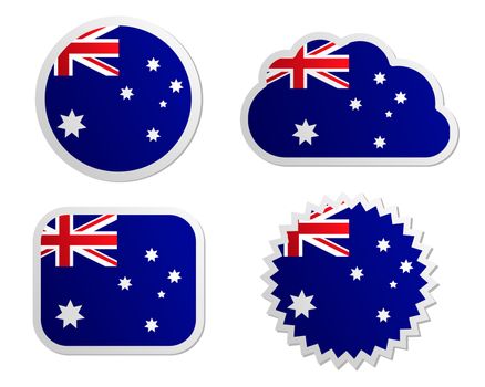 Australia flag labels