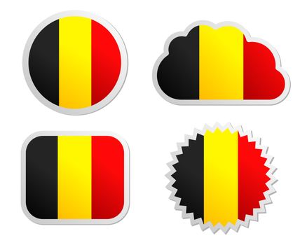 Belgium flag labels