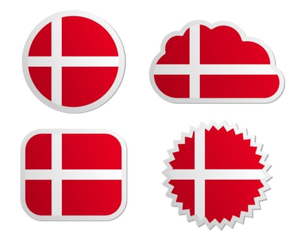 Denmark flag labels