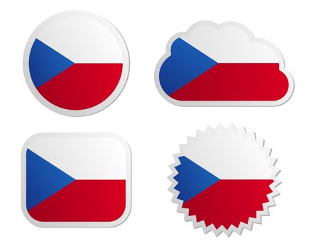 Czech Republic flag labels