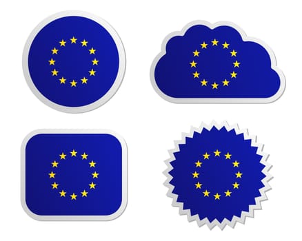 European Union flag labels