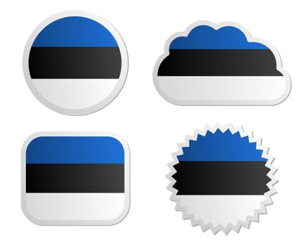 Estonia flag labels