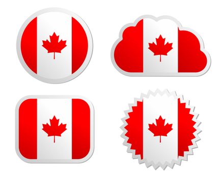 Canada flag labels