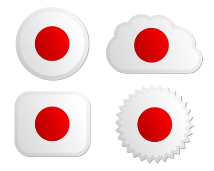 Japan flag labels