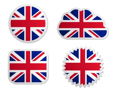 United Kingdom flag labels