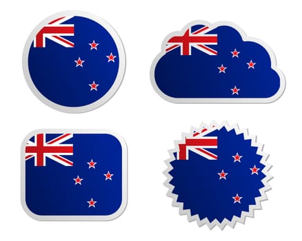 New Zealand flag labels