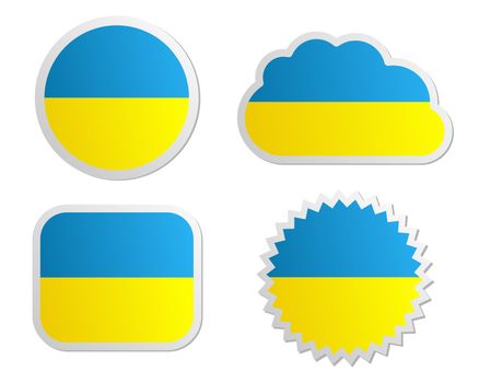 Ukraine flag labels