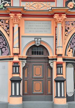 Portal of Cranach house in Weimar