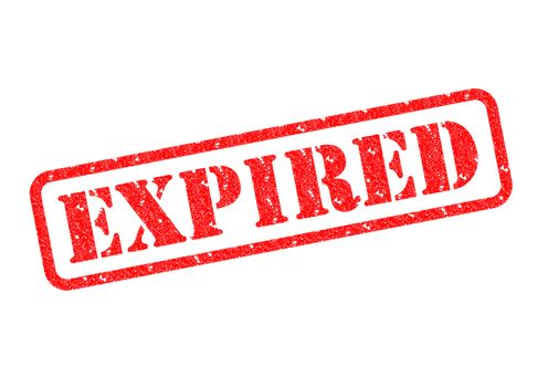 'EXPIRED' Red Stamp over a white background.