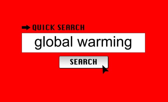 Searching for 'global warming' in an internet search engine.