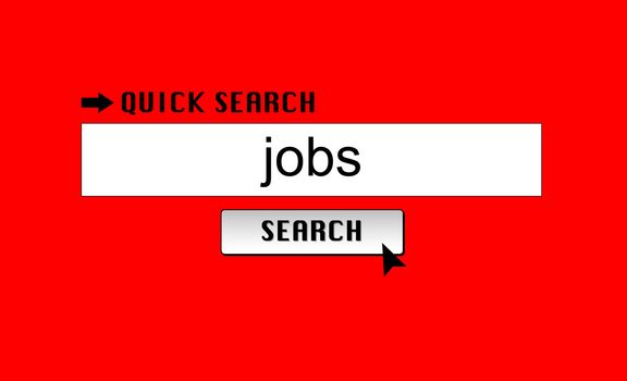 Searching for jobs in an internet search engine.